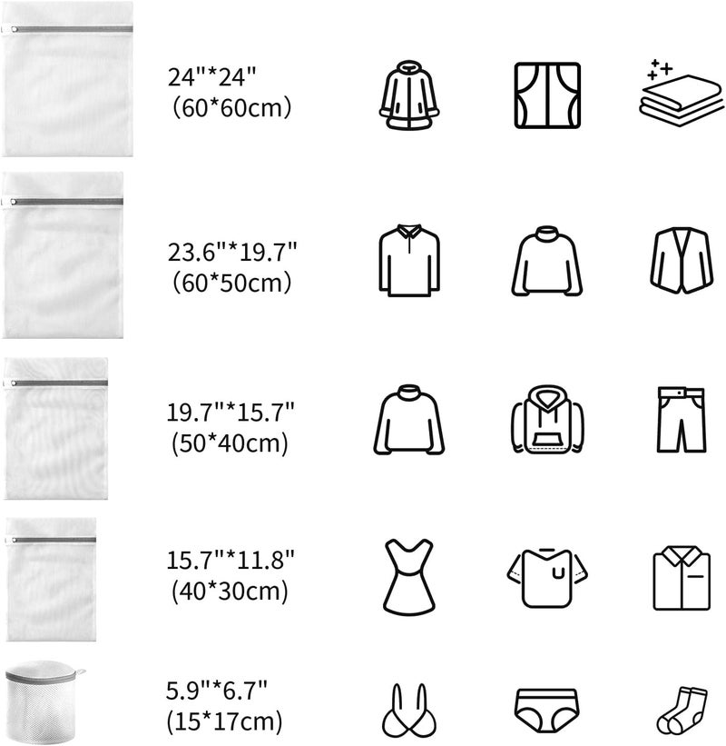 MDSXO حقائب حمالات الصدر الشبكية للغسيل (9 عبوات) - Image 2